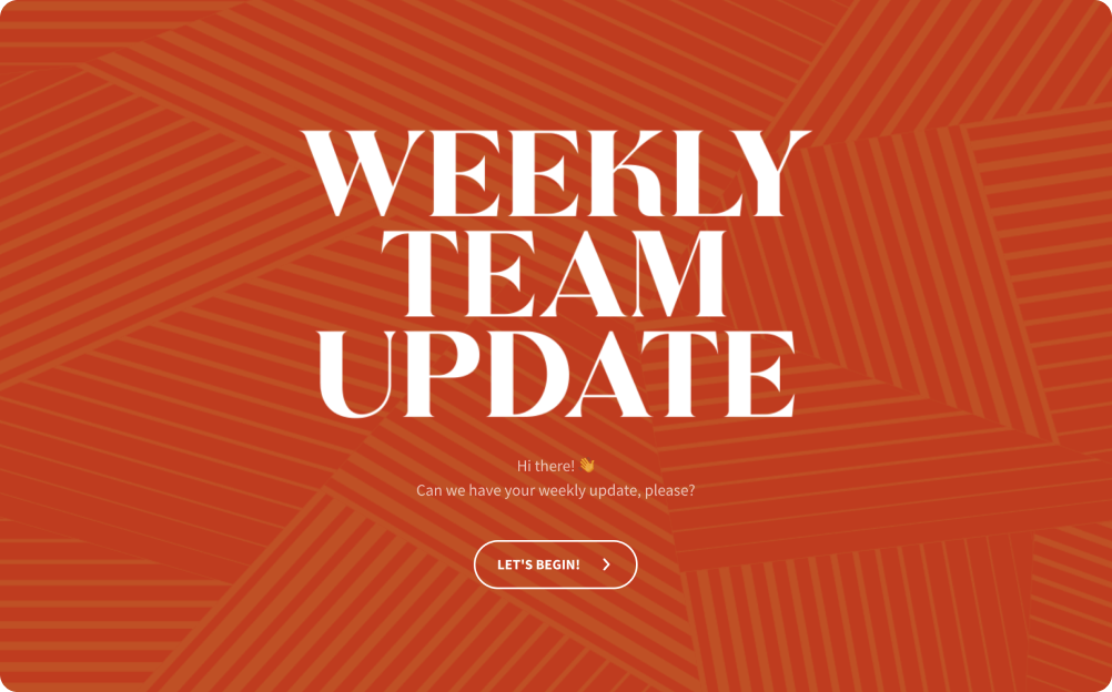 Weekly Team Update Template