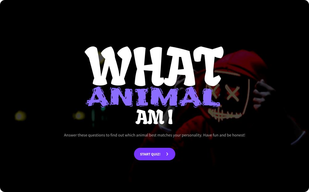  Spirit Animal Quiz Template 