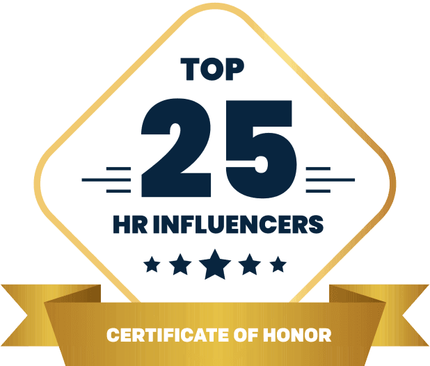 Top 25 HR Influencers Certificate of Honor