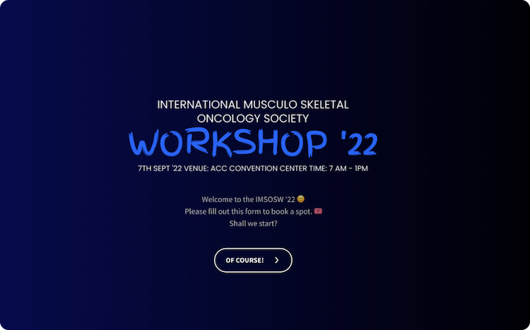 Workshop Registration Form Template