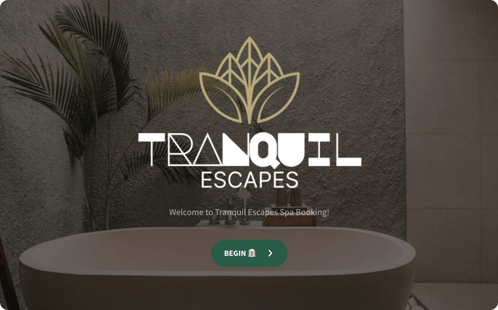 Spa Booking Form Template