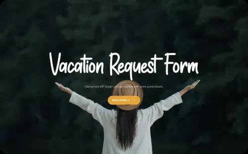 Vacation Request Form Template Vacation Request Form Template