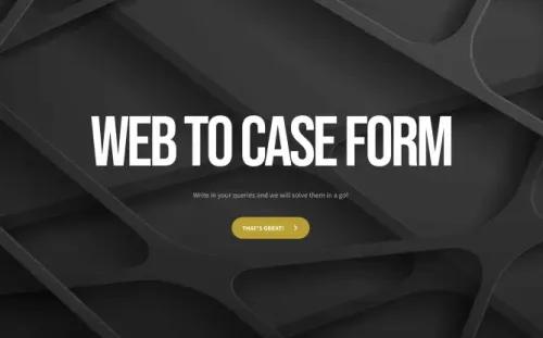 Web to Case Form Template Web to Case Form Template