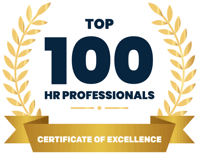 Top 100 HR Professionals Certificate of Excellence