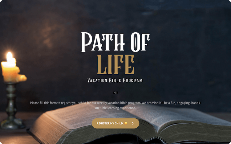 Vacation Bible School Registration Form Template Vacation Bible School Registration Form Template