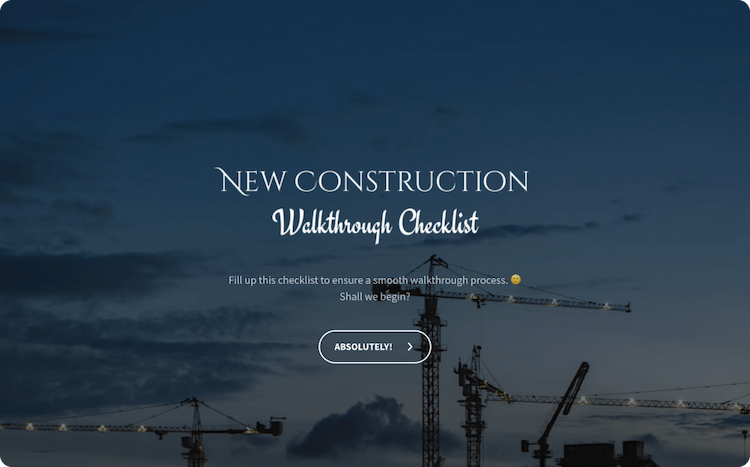 New Construction Walkthrough Checklist Template New Construction Walkthrough Checklist Template