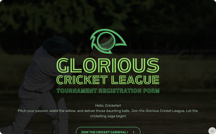 Cricket Tournament Registration Form Template Cricket Tournament Registration Form Template